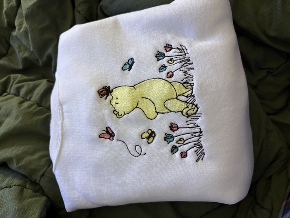 Sweaters - Classic Pooh bear embroidered sweater